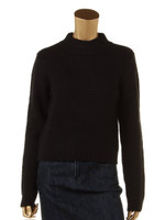 ミディネックニットTOP/BLACK