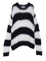 モヘアボーダーチュニック/オフホワイト