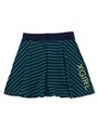 STRIPED FLARED SKIRT LOGO/ブラック