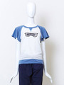 【Bonica Studio】ALOHAラグランTシャツ/ブルー