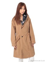 ★フラワー迷彩プリント3WAYコート/キャメル