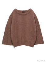 ウールカシミヤニットPO/ブラウン