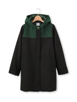 バイカラーフーデッドコート/ブラック(519)