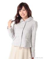 レトロ千鳥ジャケット/シロクロ