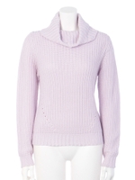 畦編みニットプルオーバー/グレー