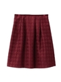 千鳥ジャカードスカート/ボルドー(064)