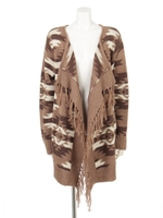 【anap mimpi】総柄トッパーカーディガン/WH