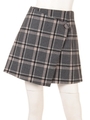 WRAP CHECK MINI SKIRT/グレー(020)