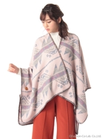 ブランケットポンチョ/ブルー