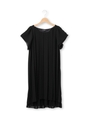 プリーツバックシャンドレス/ブラック(019)