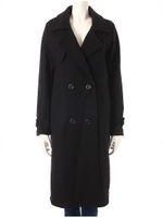 ロングチェスターコート/ブラック