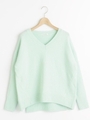 Vネックボリュームニット/ミント