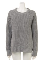 【CHIC】サイドスリットニットプルオーバー/ブラック