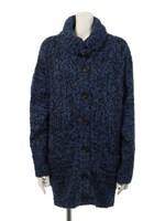 アルパカ混ドルマンプルオーバー/ブルー