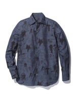 グラフィティ  プリント シャツ/ブルー系(194)