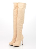 スエードサイハイブーツ/RED