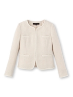 セレモニーツイードハート型ネックジャケット/ライトベージュ(051)