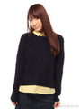 【OUTLET】ニット+オックスシャツセット/ネイビー