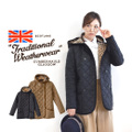 Traditional Weatherwear（トラディショナルウェザーウェア）：LUTON レオパードライナー キルトコート ダブルボタン キルティングフードジャケット