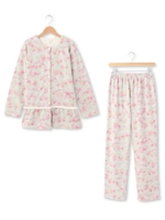 narue(ナルエー) 裏起毛リボン フレア上下ナイティ/ライトグレー(111)