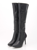 【ILIMA】美脚ハーフストレッチロングブーツ/ブラックスエード