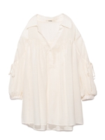 ギャザースリーブチュニック/BEG