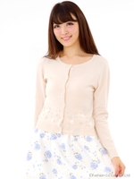 スイートフラワーカーディガン/ピンクベージュ