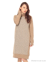 スライバーニットワンピース/ブラック