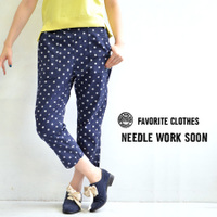 ポルカドットストレッチチノクロップドパンツ