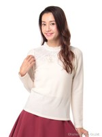 起毛パールヨークレースPO 2/ピンク