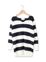 Vネックニットプルオーバー/ネイビー(093)