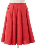 カラーサーキュラースカート/レッド