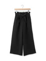サッシュ付きワイドパンツ/ブラック(019)