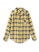 シャーリングチェックシャツ/ブラック(219)