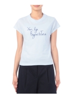 ハイネック天竺カットソー/サックス(090)