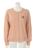 メルシーコビニャー丸首カーデ/ピンクベージュ