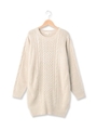 静電気防止ニットワンピース/ライトベージュ(051)