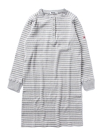 STRIPE WAFFLE DRESS/アッシュ