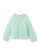 [L]ラメ使いボトルネックニット/ライトグリーン(621)