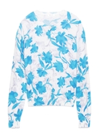 フラワープリントニットカーディガン/LAV