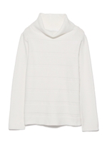 畦ボーダーニットプルオーバー/WHT