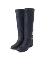 折り返しロングブーツ/ブルー系(097)