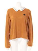 コビニャー衿付きプルトップス/キャメル