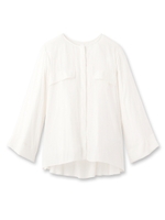 ダブルポケットフライフロントシャツ/ホワイト(001)