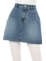 デニムハイウエストSK/アイスブルー