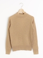 リブハイネックプルオーバー/ベージュ