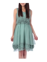 Dorry Doll ウエストフラワーティアードドレス/ライトグリーン(021)