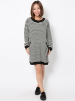 PUFF POCKET L/S DRESS/ブラック