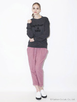 ウールリネン パンツ/PNK