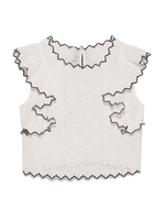 カットワークレースブラウス/BLK